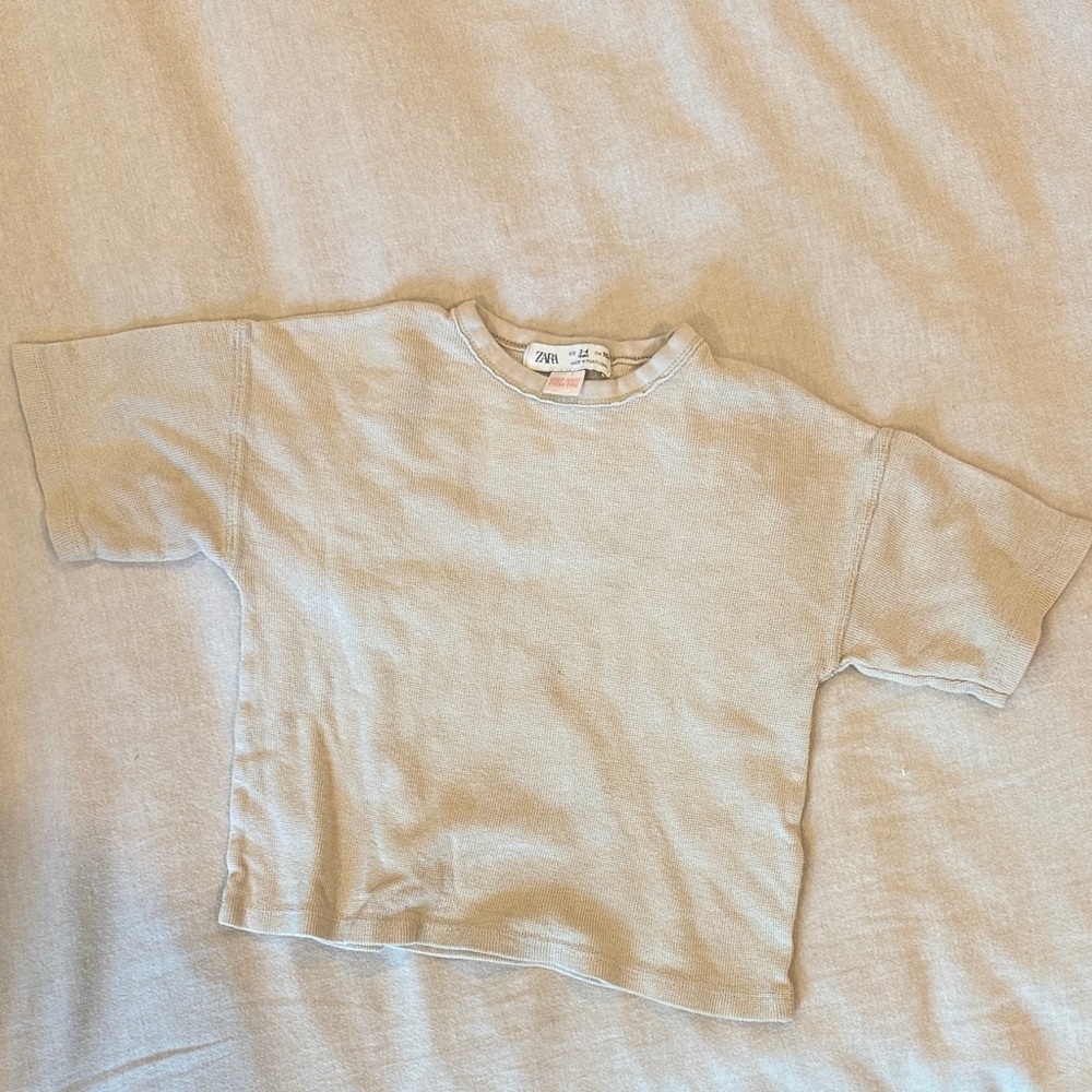 Zara Kids Beige Short Sleeve Tee